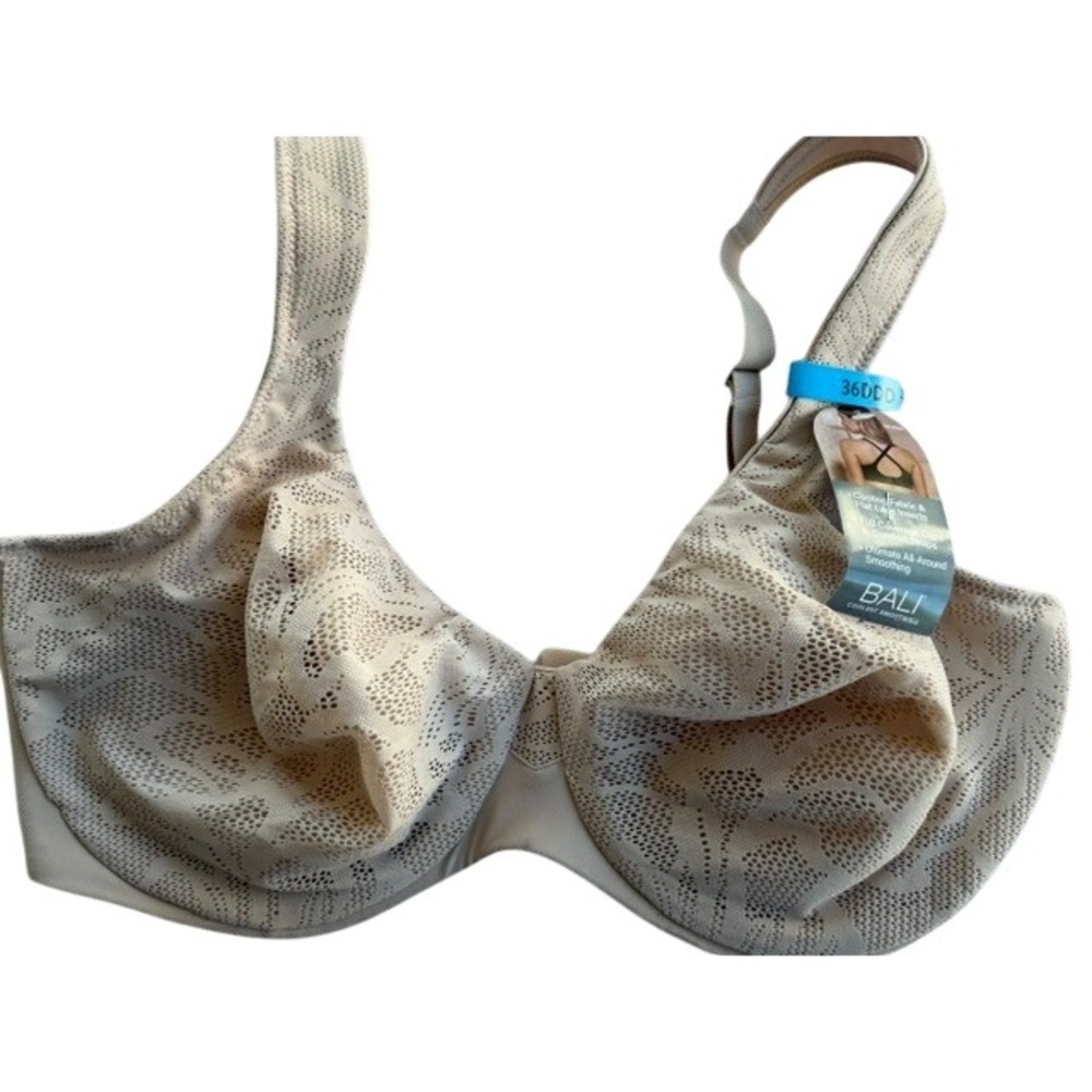 Bali Coolest Smoothing Full Minimizer Underwire Bra 36DDD Beige DF4584 NEW